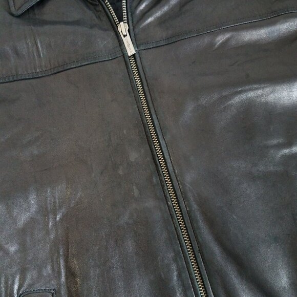 Chereskin Exterior Soft Leather Jacket LARGE Mens FLAWS Quilted Lining 48" Chest - Picture 9 of 16